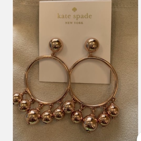 KATE SPADE BAUBLE HOOP DROP EARRINGS authentic - Picture 3 of 12
